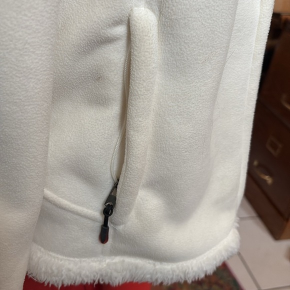 Green Tea  Jacket  coat  full zip front Cozy Sherpa lined  off-white  ivory - Picture 4 of 13